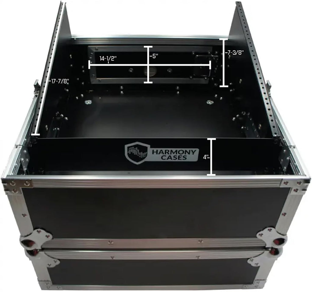 Harmony Audio Case HCM2U DJ Pro Audio 10U Slant Top 4U Vertical Mixer Rack Case New