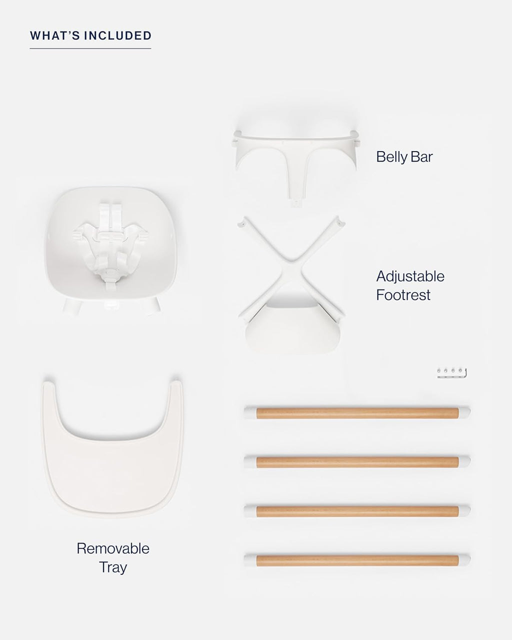 Lalo The Chair Convertible 3-in-1 High Chair for Babies & Toddlers, Dishwasher Safe Tray, Adjustable Footrest, Coconut