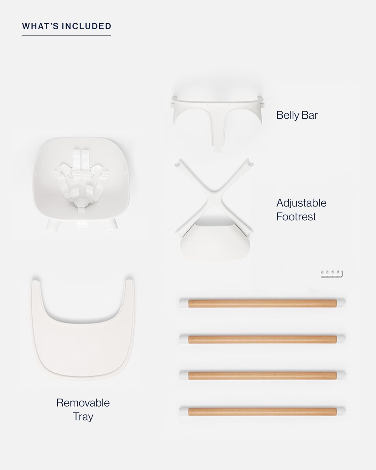 Lalo The Chair Convertible 3-in-1 High Chair for Babies & Toddlers, Dishwasher Safe Tray, Adjustable Footrest, Coconut