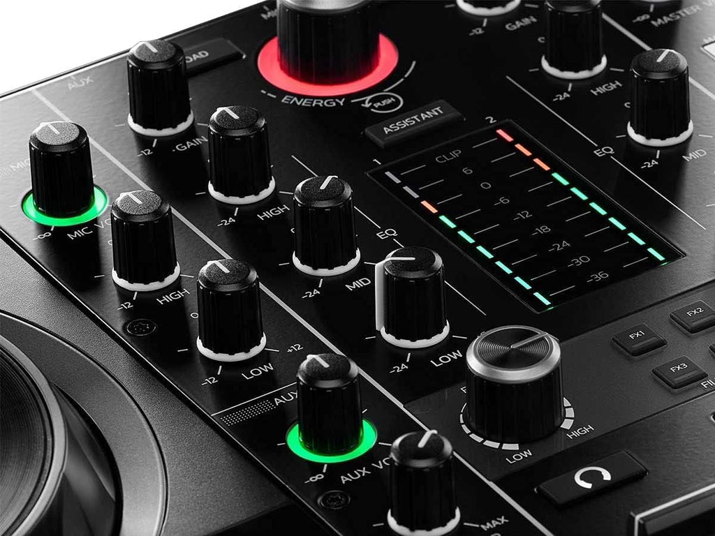 Hercules DJControl Inpulse 500 MK2 2-Channel DJ Controller Bundle with Case, TRS-to-RCA Breakout Cable, and Austin Bazaar Polishing Cloth