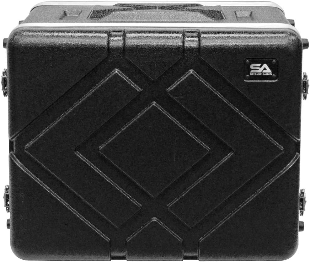 Seismic Audio - SALWR8M - Lightweight 8 Space Mid-Size ABS Rack Case - 8U PA DJ Medium Depth Amp Effects Rack Case