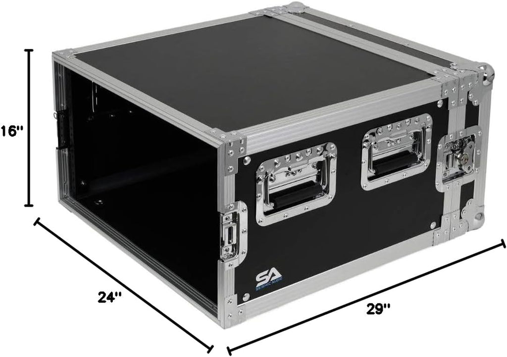 Seismic Audio - SA-PTR-6U - 6 Space Pro Audio DJ Road Rack Case - Pro Tour Grade