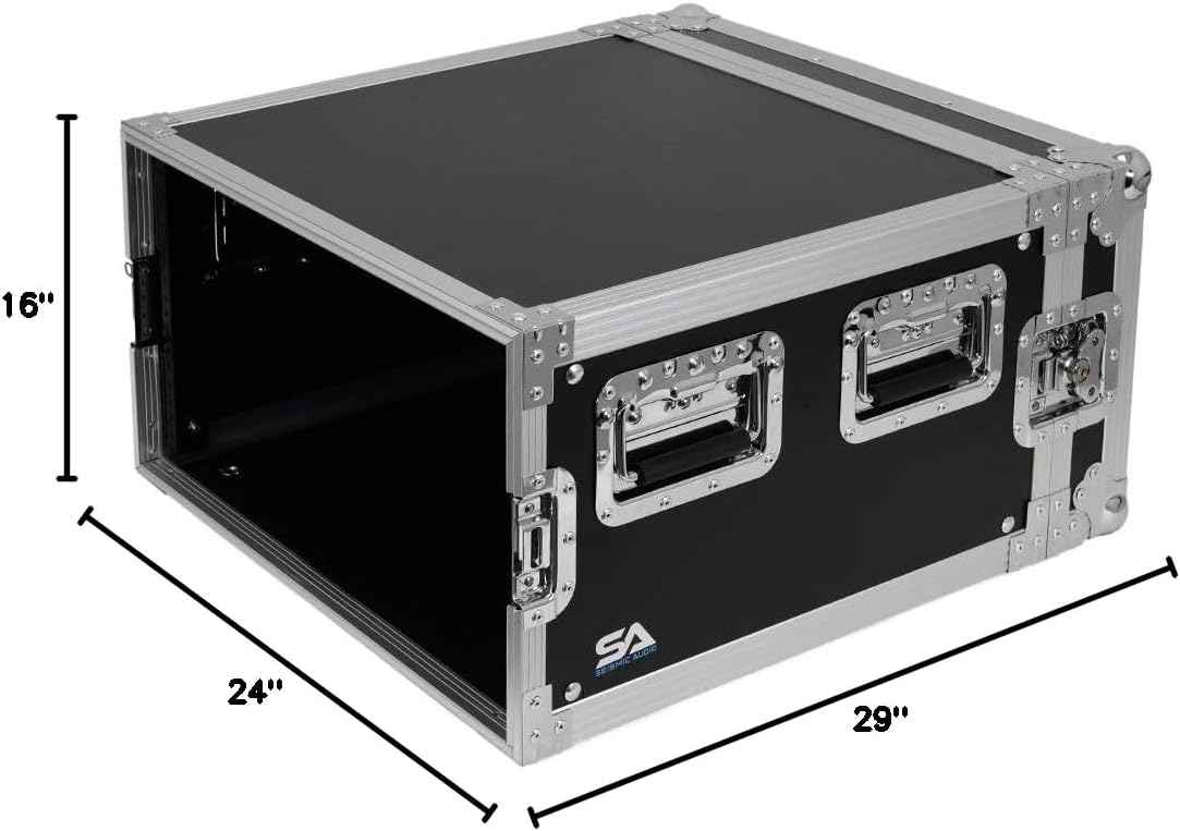 Seismic Audio - SA-PTR-6U - 6 Space Pro Audio DJ Road Rack Case - Pro Tour Grade