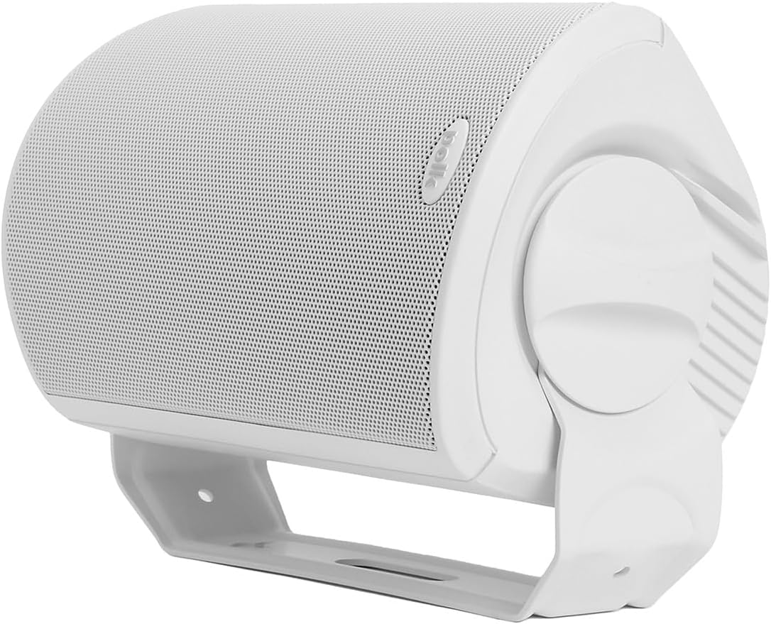 Polk Audio Atrium 4 Outdoor Speakers with Powerful Bass (Pair, White), All-Weather Durability, Broad Sound Coverage, Speed-Lock Mounting System