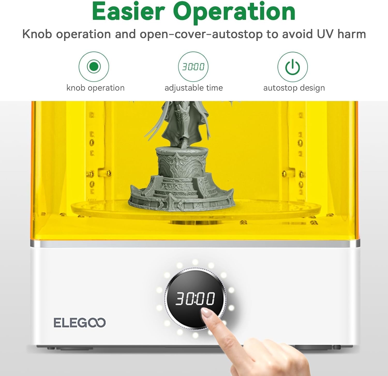 ELEGOO Mercury X Bundle Wash and Cure Station Set, Newly Design Separate Washing Machine and UV Resin Curing Machine for LCD/DLP/SLA Saturn Mars Photon S Photon Mono 3D Printed Models