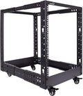 NavePoint 4-Post Open Frame Racks 19-inch Standard, Adjustable 22'-40', Square Holes/Cage Nuts - Parent
