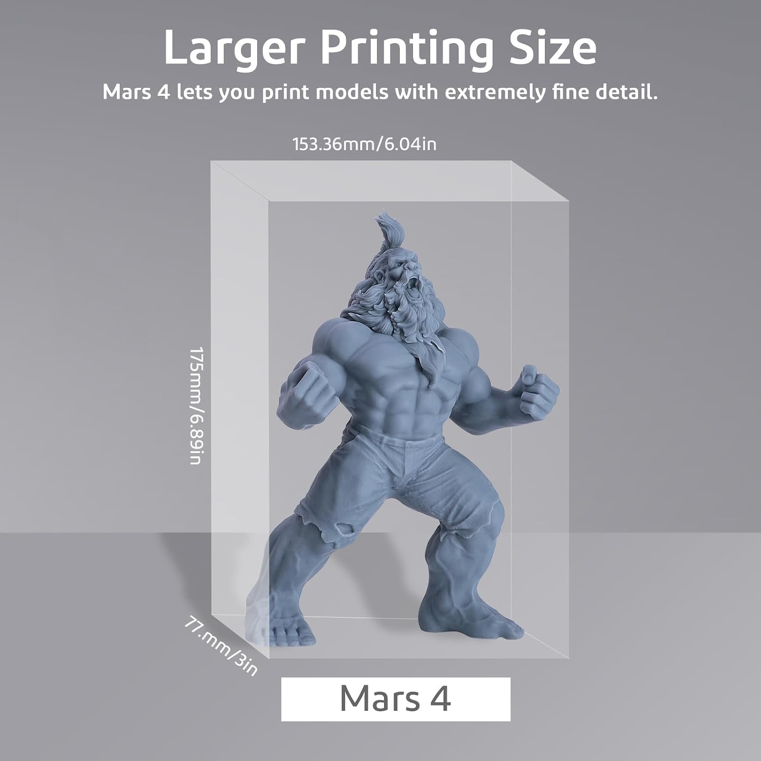 ELEGOO Mars 4 MSLA Resin 3D Printer with 7-Inch 9K Monochrome LCD, Multiple Print Modes and Voxeldance Tango Slicing Software, Printing Size of 6.04x3.06x6.89 Inches