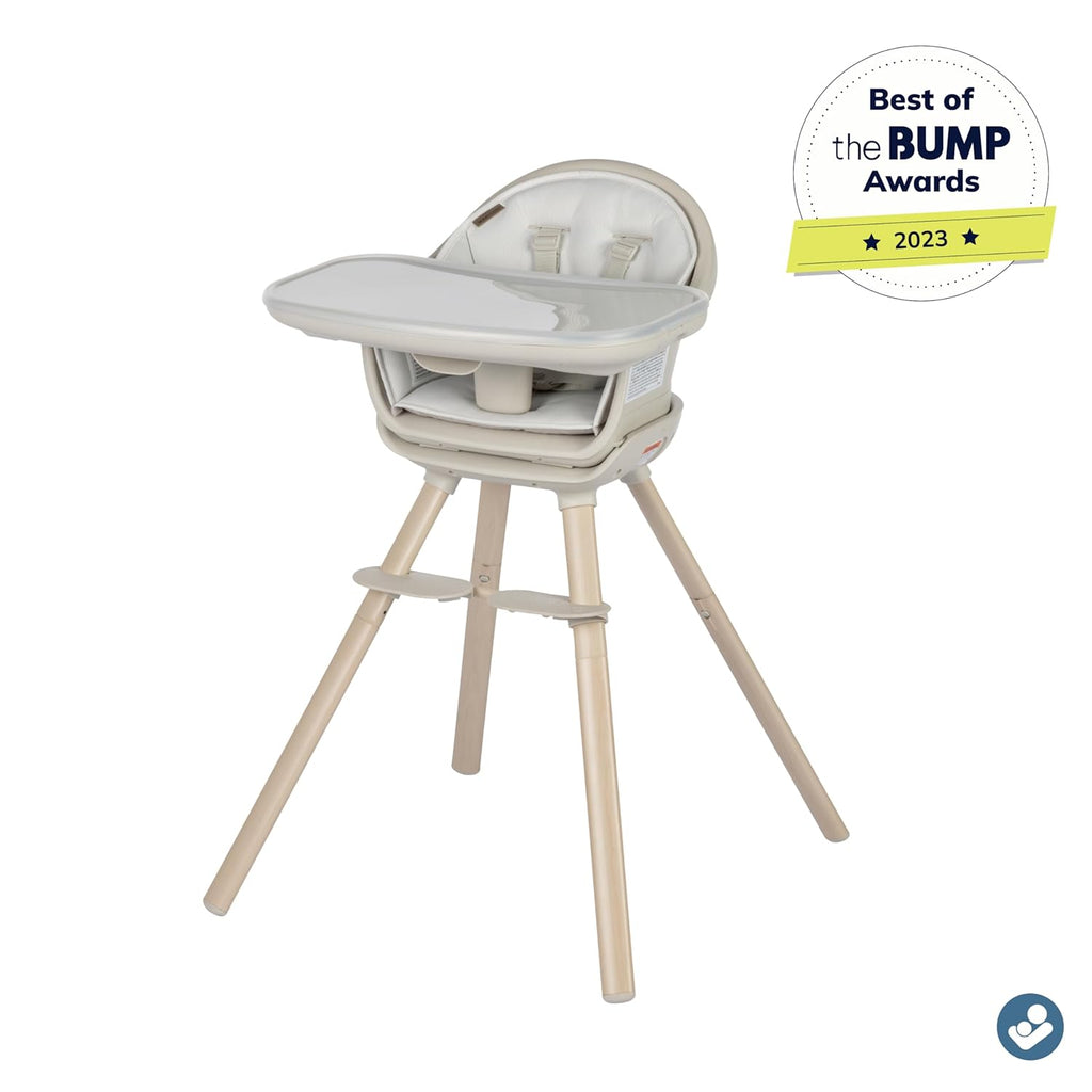 Maxi-Cosi Moa 8-in-1 High Chairs for Babies and Toddlers, Machine Washable Infant High Chair, Compact, Convertible High Chair Lightweight Design, Classic Oat