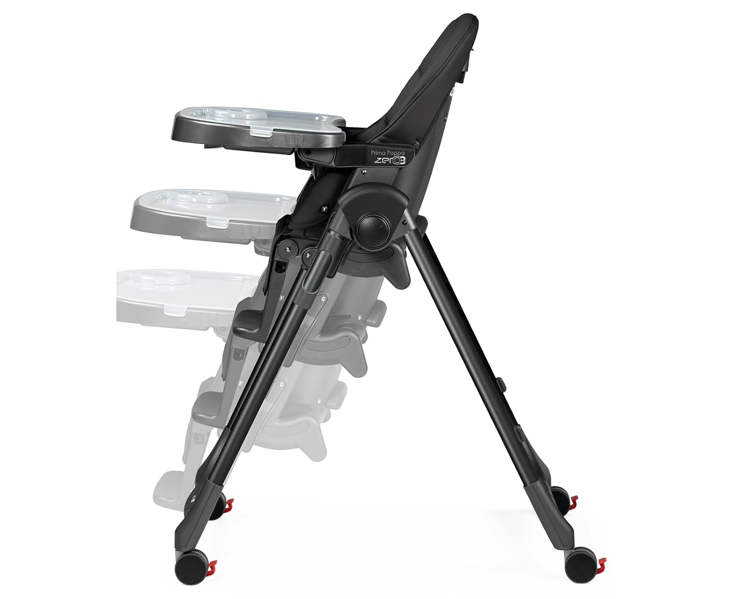 Peg Perego Prima Pappa Zero 3 - High Chair - for Children Newborn to 3 Years of Age - Made in Italy - True Black (Black)