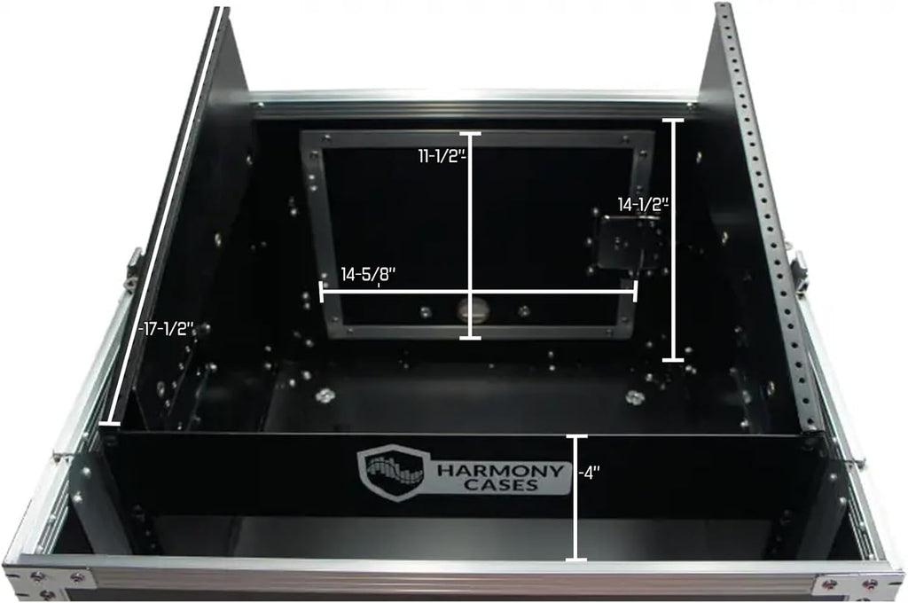 Harmony Audio Case HCM6U DJ Pro Audio 10U Slant Top 8U Vertical Mixer Rack Case New