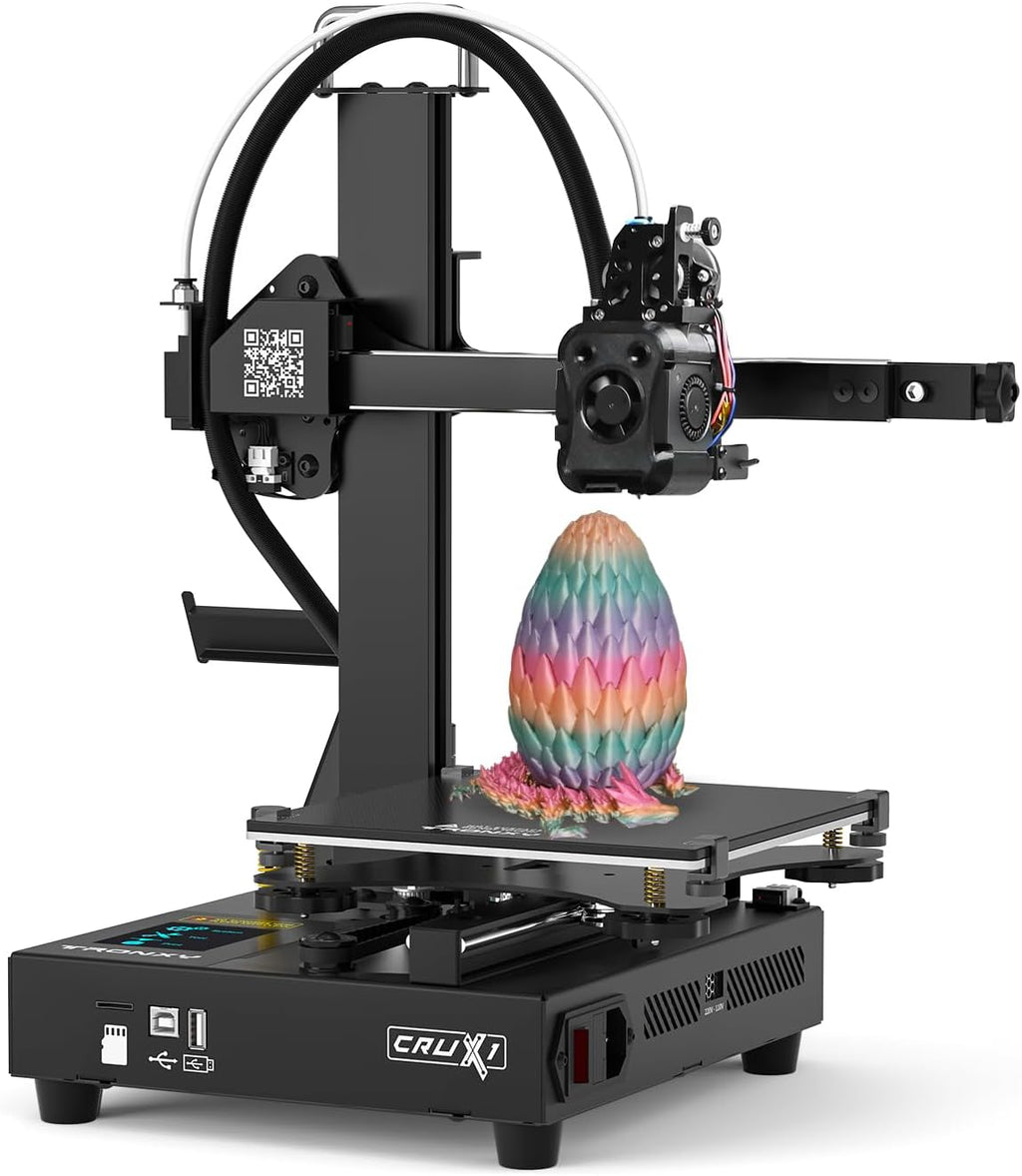 TRONXY Small High Speed 3D Printer, CRUX 1S Desktop Mini 3D Printer for Beginners, Proximal Printhead with Dual-axis Metal Guide, Build Size 7.09x7.09x7.09 inch