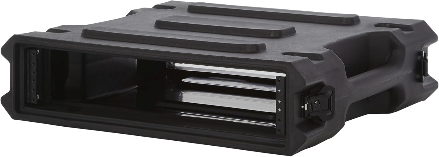 Gator Cases Pro Series 2U Rack Case with Standard 19' Depth, Roto Molded Made in USA (G-PRO-2U-19)