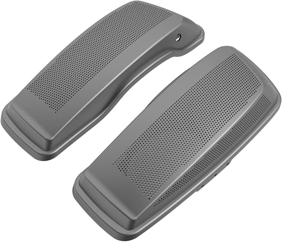 Advanblack Charcoal Denim Saddlebag Dual 6x9 Speaker lids, Audio Covers Fit for H-D Touring, Road Glide, Street Glide Special, Road King, 2014 2015 2016 2017 2018 2019 2020 2021 2022 2023