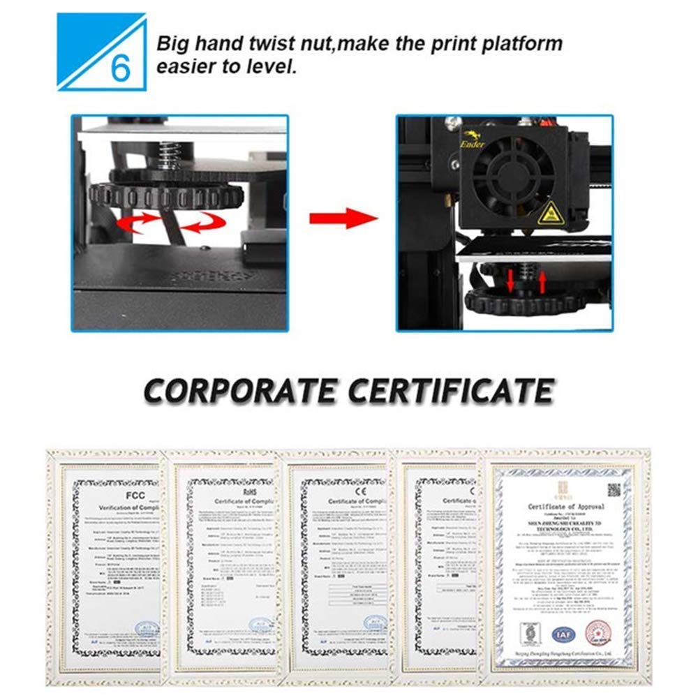 Comgrow Creality Ender 3 3D Printer and 25PCS 3D Printer Extruder Nozzles with DIY Tools