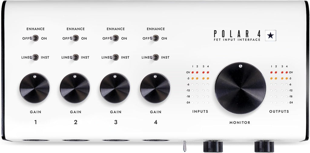 Blackstar Polar 4 - 4-channel 4-in/8-out USB-C Guitar Audio Interface w/ 4 Microphone Preamps and 2 Headphone Outputs