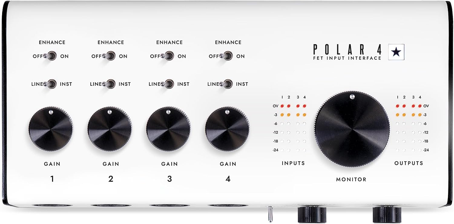 Blackstar Polar 4 - 4-channel 4-in/8-out USB-C Guitar Audio Interface w/ 4 Microphone Preamps and 2 Headphone Outputs