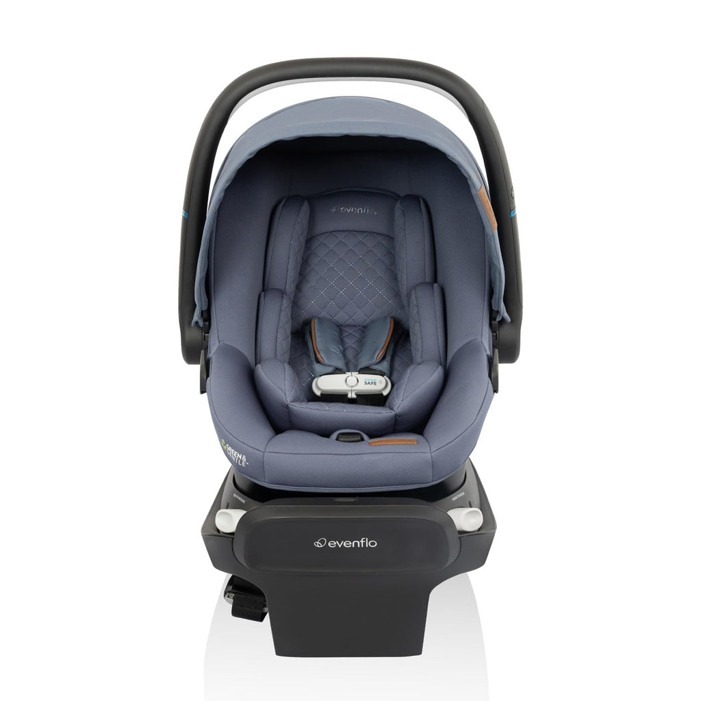 Evenflo Revolve180 LiteMax NXT Rotating Rear-Facing Lightweight Preemie and Infant Car Seat 3-30lbs. with SensorySoothe. Easy Install with Base (Flint)