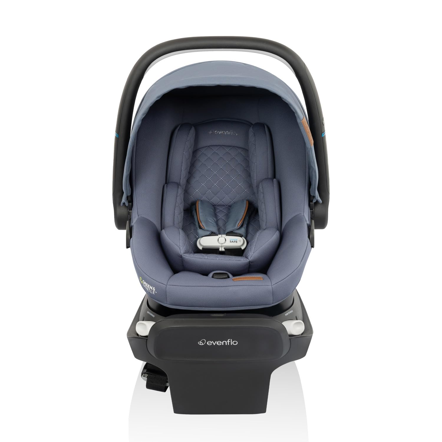 Evenflo Revolve180 LiteMax NXT Rotating Rear-Facing Lightweight Preemie and Infant Car Seat 3-30lbs. with SensorySoothe. Easy Install with Base (Flint)