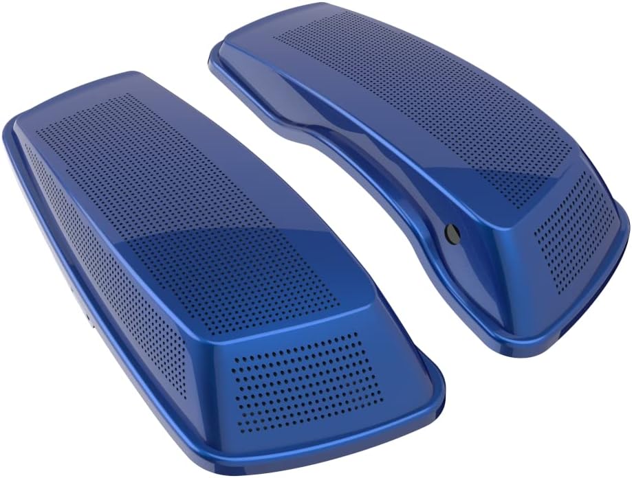 Advanblack Superior Blue Saddlebag Dual 6x9 Speaker lids, Audio Covers Fit for H-D Touring, Road Glide, Street Glide Special, Road King, 2014 2015 2016 2017 2018 2019 2020 2021 2022 2023