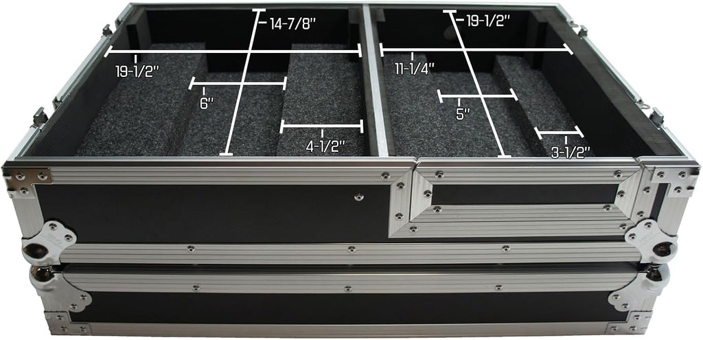 Harmony Audio HCRAEN1272W DJ Battle Coffin Compatible with Rane 12 Turntable & Rane 72 Mixer