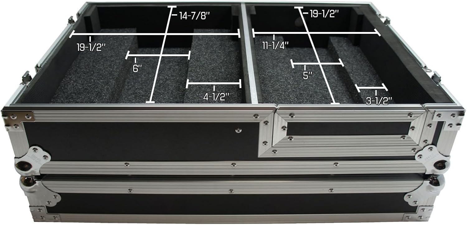 Harmony Audio HCRAEN1272W DJ Battle Coffin Compatible with Rane 12 Turntable & Rane 72 Mixer