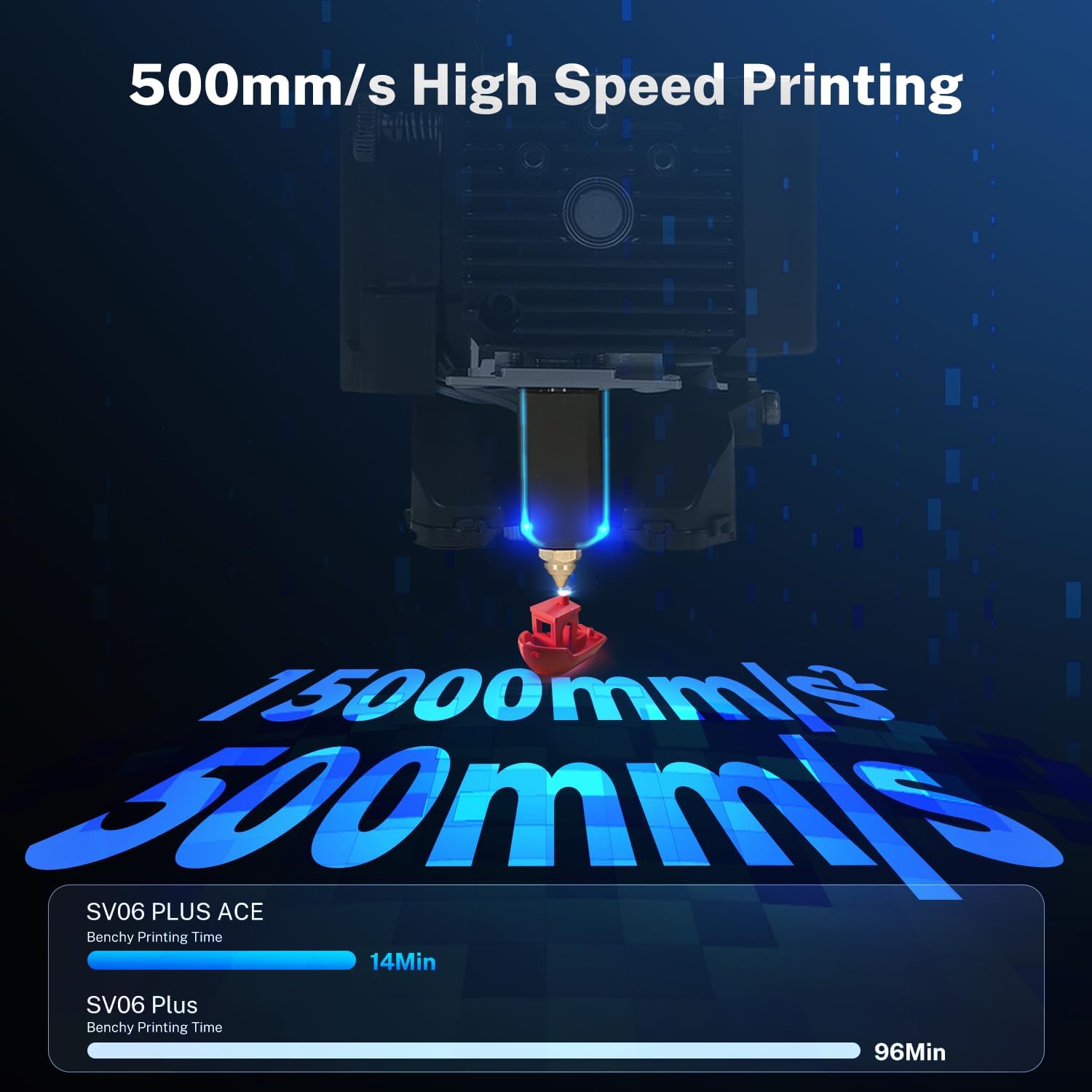 Sovol SV06 Plus ACE 3D Printer Open Source, 500mm/s Max High Speed 3D Printers, Fully Auto Leveling, with Camera Upgraded Structure Planetary Dual Gear Direct Drive Large Volume 11.8x11.8x13.8 inch