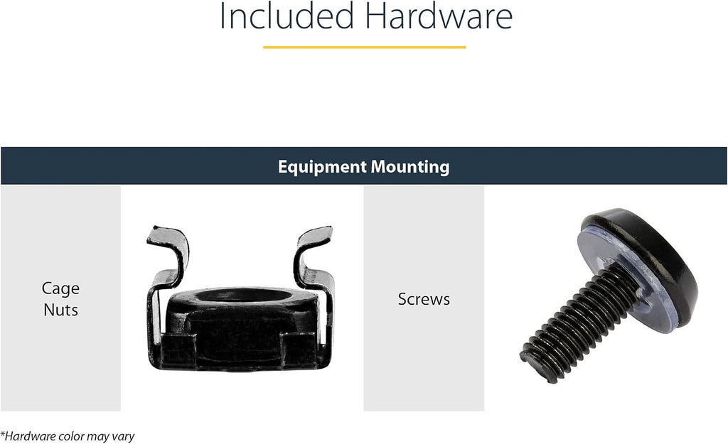 StarTech.com 8U 19' Wall Mount Network Rack - Adjustable Depth 12-20' 2 Post Open Frame Server Room Rack for AV/Data/ IT Communication/Computer Equipment/Switch w/Cage Nuts & Screws (RK812WALLOA)