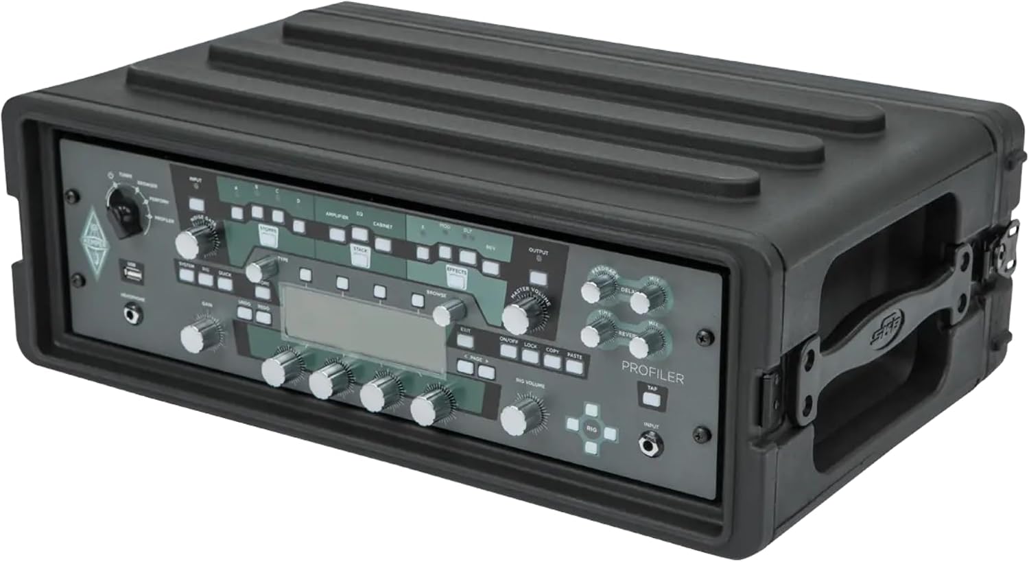 SKB Shallow Rack 3U - Roto-Molded for Durability & Impact Resistance, Waterproof & Stackable Design, with Twist Latches & Rubber Feet - Ideal for Secure Equipment Storage & Transport, Black