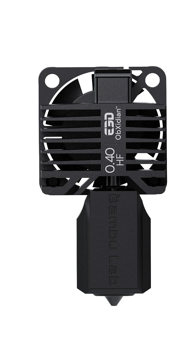 E3D High Flow ObXidian™ Bambu Lab P1P/P1S (0.4mm) Complete HotEnd, 60% Increased Flow Rate, Smooth 3D Printing, Ideal for Fiber-Filled Filaments, Bambu Approved