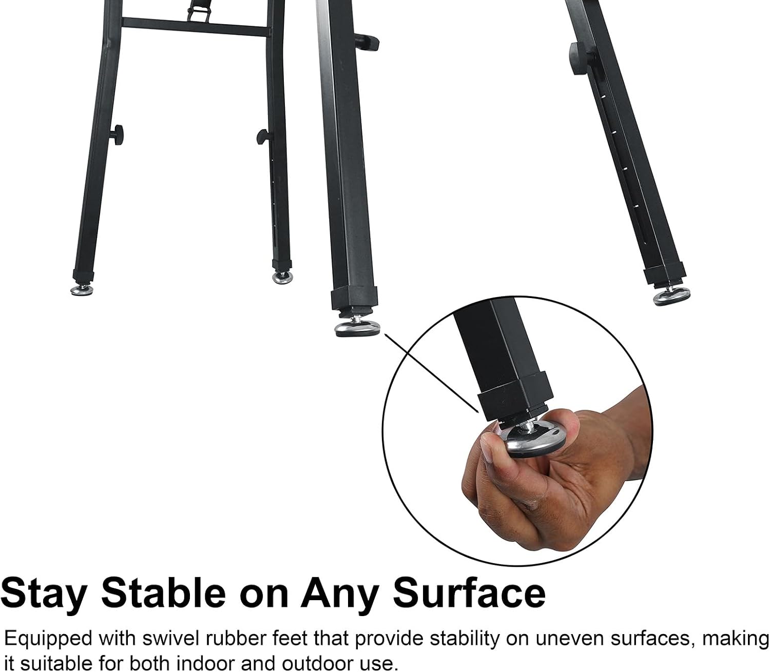 Rockville PKS44 2-Tier Keyboard/DJ Stand, Tabletop, Mic Stand, Detachable Second Tier, Foldable, Steel, Carry Bag, Perfect for DJs, Studios, Live Gigs