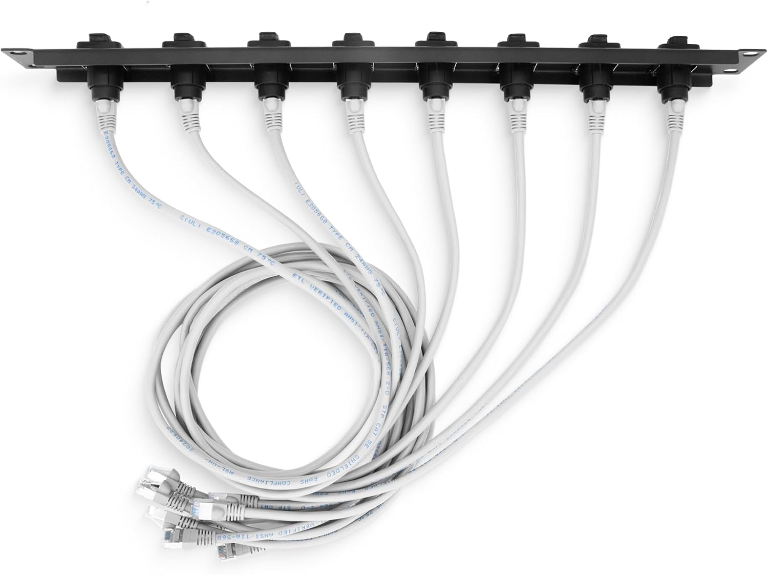 Elite Core EBO8 8-Channel EtherCON Breakout Panel, Shielded Cables (EC-EBO8-RS)