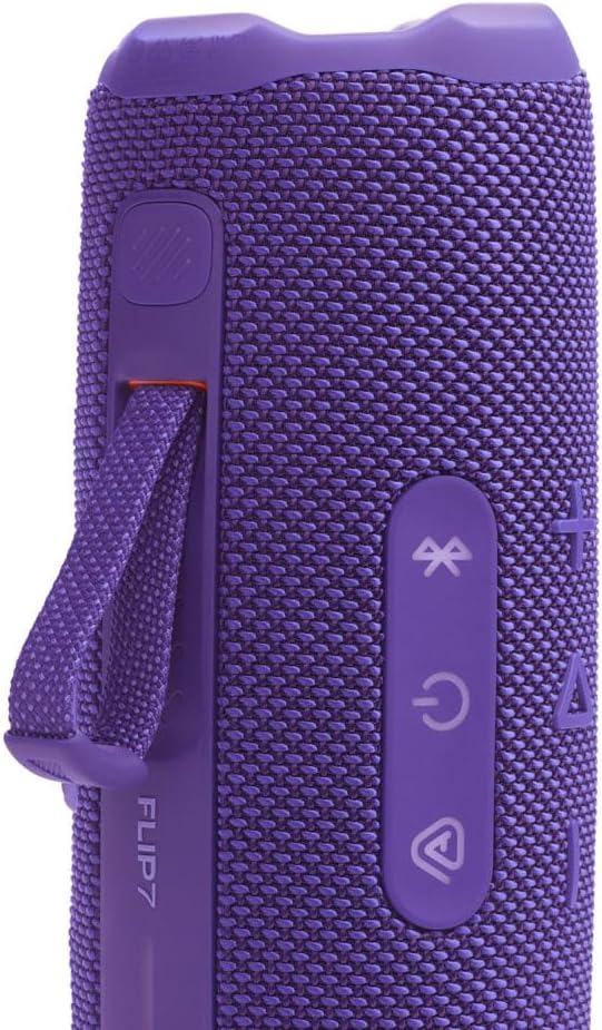JBL FLIP 7 Waterproof Portable Speaker Bundle with gSport Carbon Fiber Case (Purple)