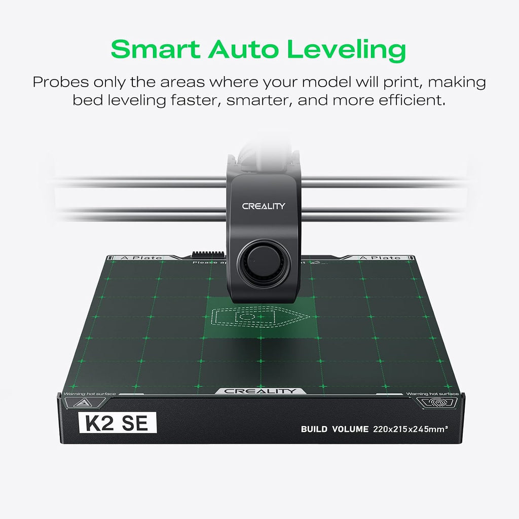 Creality K2 SE 3D Printer, 500mm/s High-Speed Printing, Support Multi Color 3D Printing Needs CFS, Solid Metal Build, Auto Leveling, Direct Drive Extruder, Quick-Swap Nozzle, 220×215×245mm Print Size