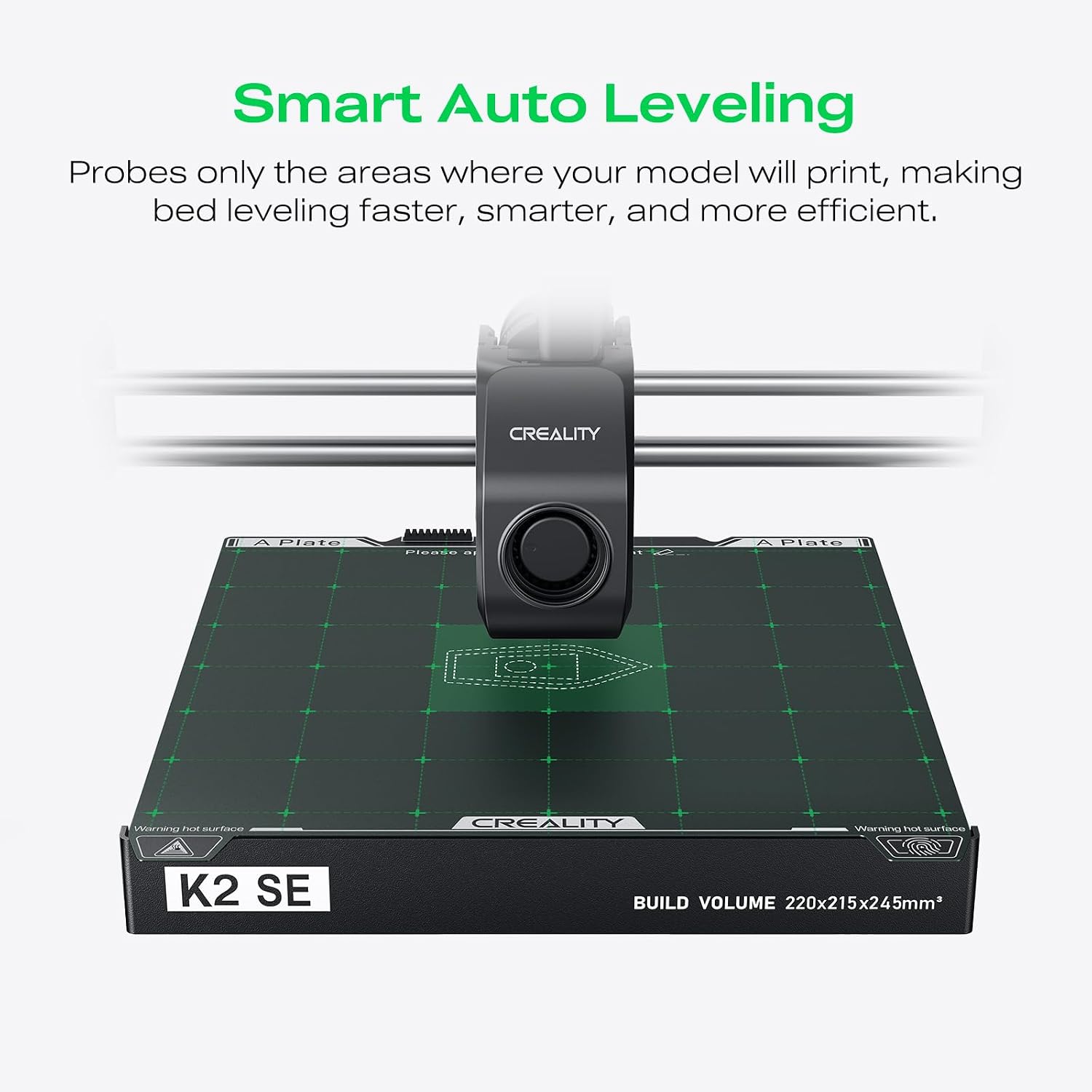 Creality K2 SE 3D Printer, 500mm/s High-Speed Printing, Support Multi Color 3D Printing Needs CFS, Solid Metal Build, Auto Leveling, Direct Drive Extruder, Quick-Swap Nozzle, 220×215×245mm Print Size