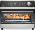 Hamilton Beach Digital Air Fryer Toaster Oven Combo, 10 Ways to Cook, 4 Preset Functions, Stay On & 1800 Watts, LED Capacitive-Touch Controls, 2 Rack Positions, Fits 12' Pizza, Black & Stainless Steel