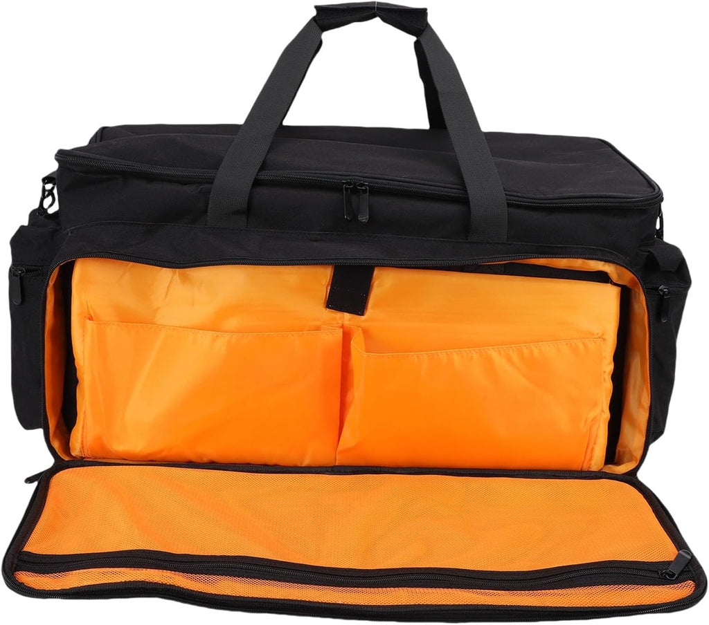 FOSA DJ Cable Bag, Large Capacity Multiple Pockets DJ Gig Bag with 6 Detachable Dividers, for Music Gear Accessories Equipment Mixer Turntable