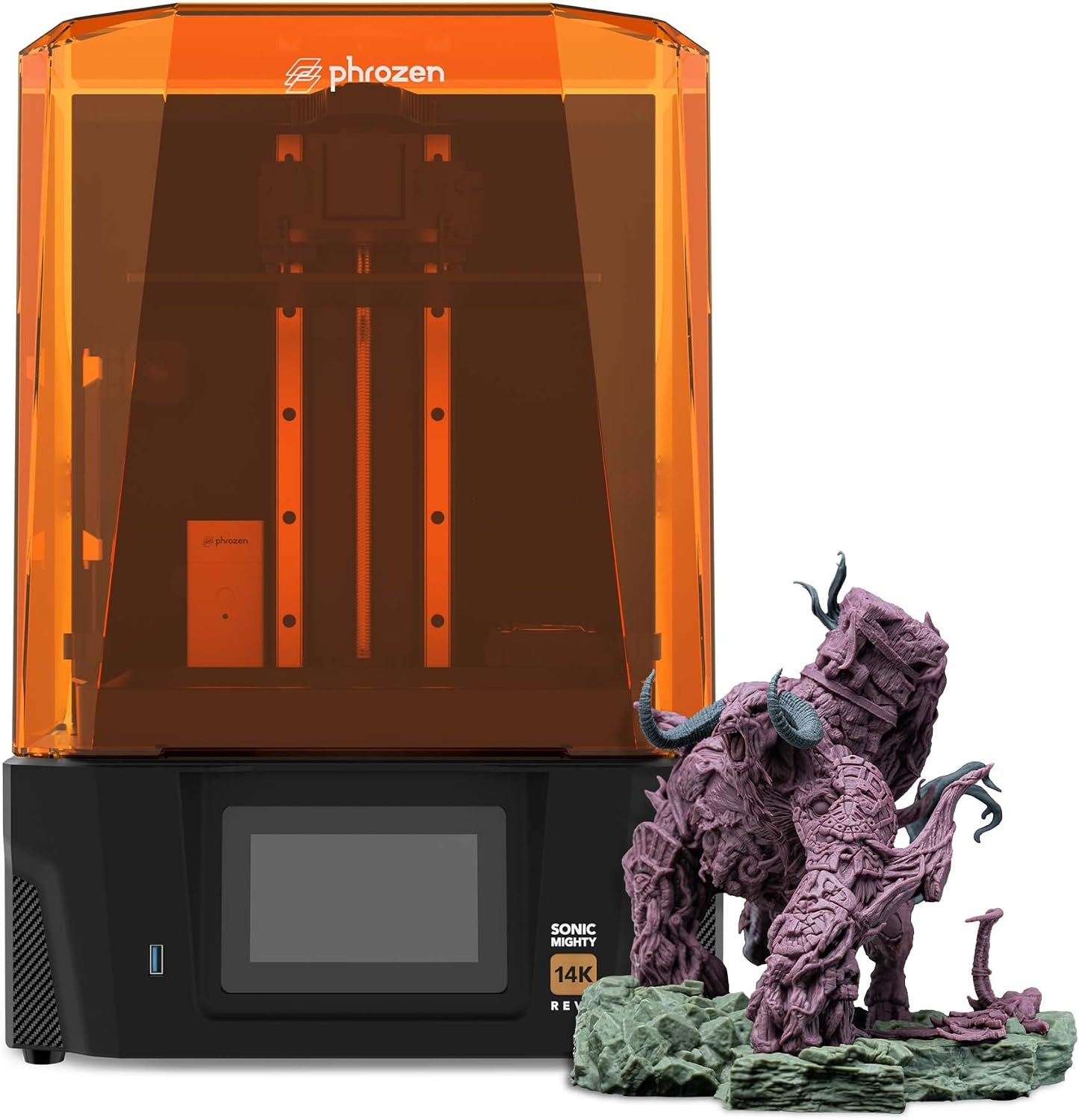 phrozen Sonic Mighty Revo 14K LCD Resin 3D Printer, 10.1' Monochrome LCD, Tabletop 3D Printer with 16.8*24.8µm XY Resolution, 8.8*5.0*9.3 Inch Printing Volume for Models, Miniatures & Action Figures