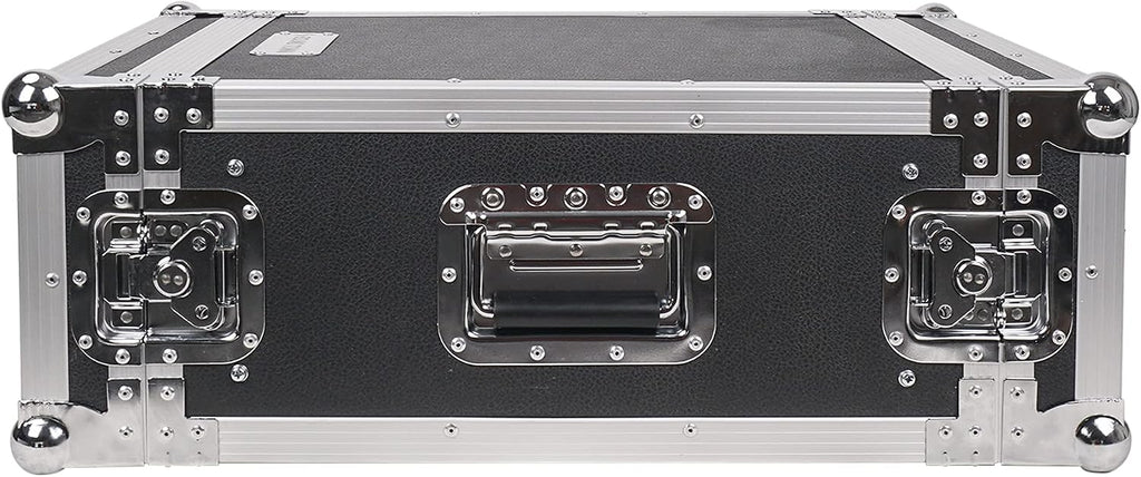 Sound Town 4U PA/DJ Rack/Road Case, 4-Space, with 21' Rackable Depth, Plywood, Metal Ball Corners, Pro Tour Grade Flight Case (STRC-4U)