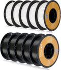 Kingroon PLA 3D Printer Filament,10 Rolls, Dimensional Accuracy +/- 0.02 mm, 10kg Spool(22lbs), 1.75 mm，5Black+5White