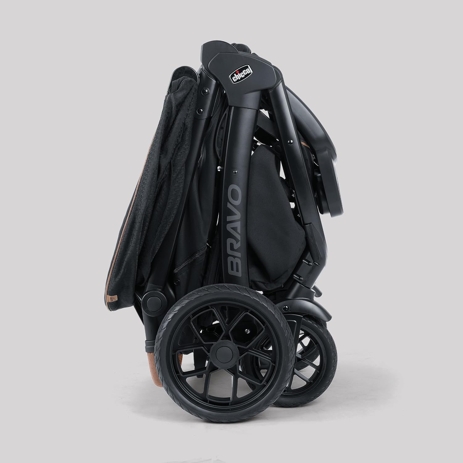 Chicco Bravo Primo ClearTex 3-in-1 Trio Travel System, Bravo Primo Quick-Fold Stroller with KeyFit Max Zip ClearTex Infant Car Seat and Base, Somerset/Black
