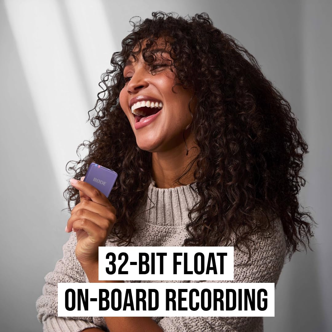 RØDE Wireless GO (Gen 3) – Compact Wireless Mic – Pristine Audio, 32-bit Float Recording, Automatic Level Control, for Phones, Cameras and Computers (Lilac)
