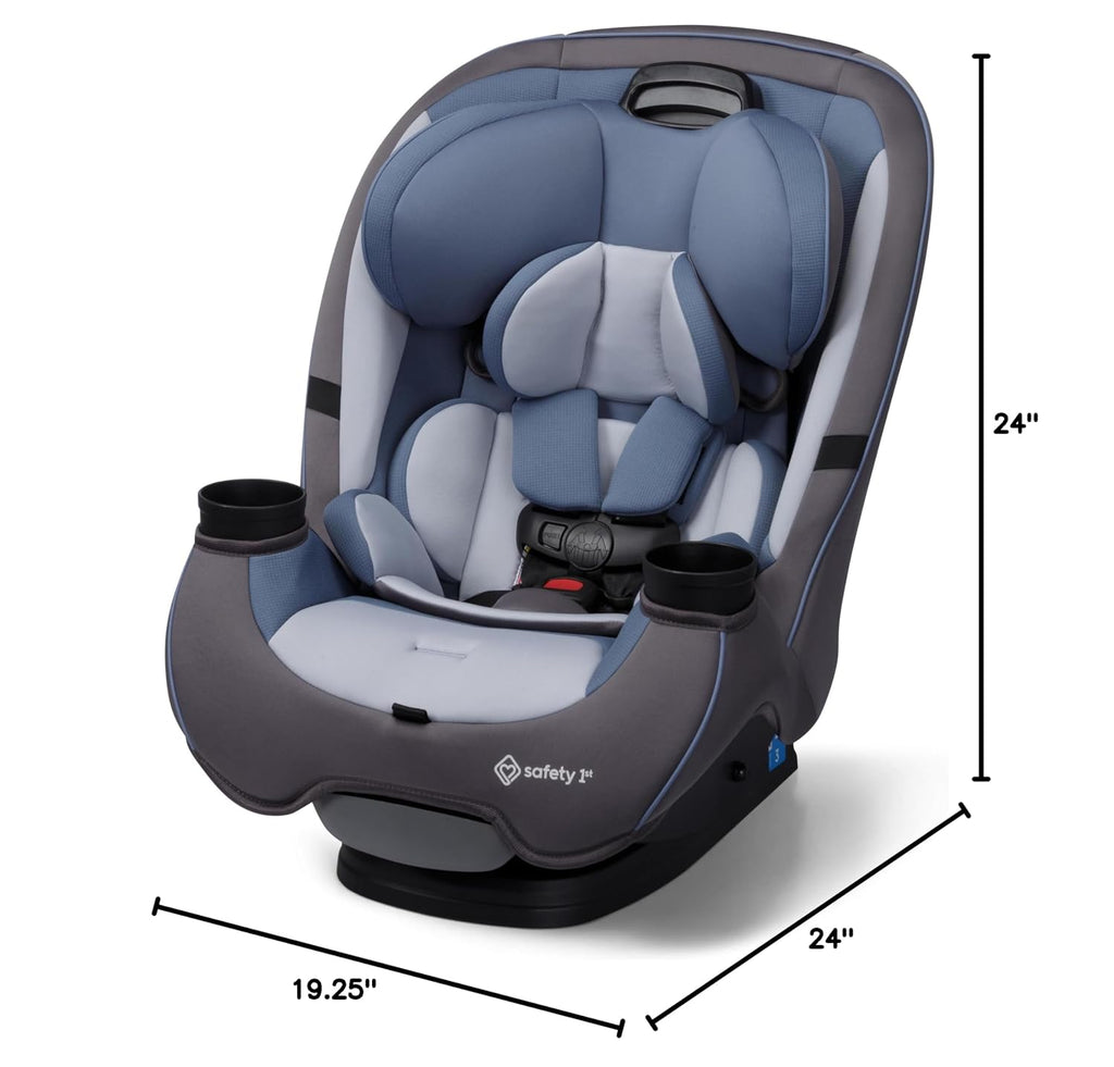 Safety 1st Grow and Go All-in-One Slim Convertible Car Seat, Rear Facing, 5-40 lbs, Forward Facing (30–65 lbs), High Back Booster Seat 40-100 pounds, Alaskan Blue
