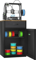 3D Printer Stand Filament Storage,25% RH Control 40 Rolls Filament Dehumidification Cabinet 3D Printing Sealing and Protection for PLA/ABS/TPU/Nylon (Black)