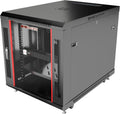 12U Server Rack Cabinet 35' Deep, Pre-Configured Network Enclosure on Wheels with PDU, Fan & Shelf, Lockable IT Rack for Small Business, Office & AV Equipment
