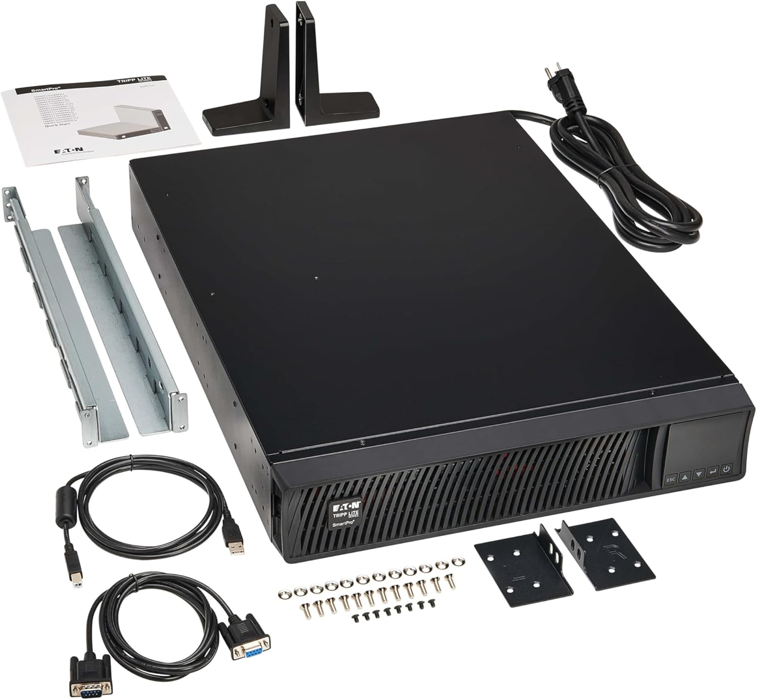 Eaton Tripp Lite Series SMART1500RMXL2U 1500VA Rack Mount UPS Battery Backup, Pure Sine Wave, 1440W, Extended Run & Network Card Option, 8 Outlets, 120V, AVR, Uninterruptible Power Supply