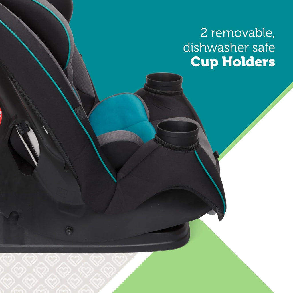 Safety 1st Grow and Go All-in-One Slim Convertible Car Seat, Rear Facing, 5-40 lbs, Forward Facing (30–65 lbs), High Back Booster Seat 40-100 pounds, Vineyard Girl