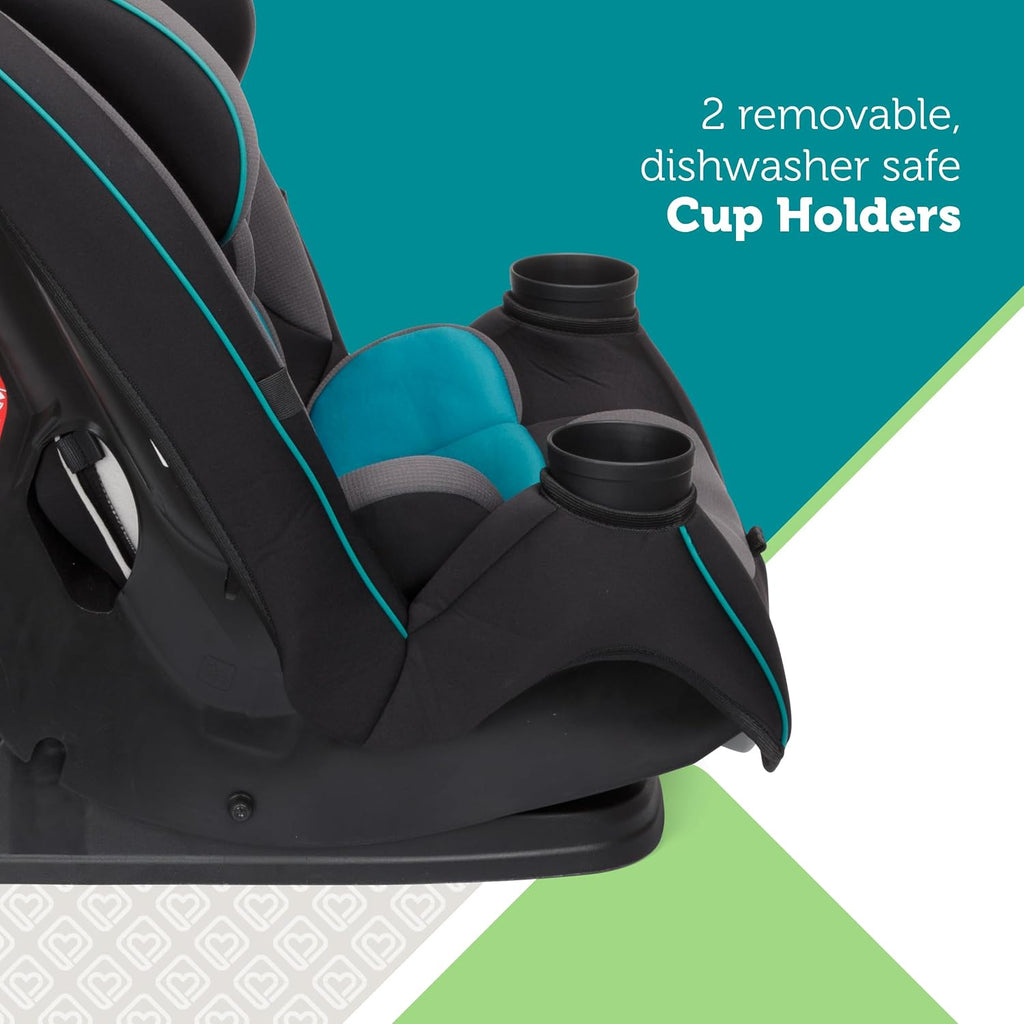 Safety 1st Grow and Go All-in-One Slim Convertible Car Seat, Rear Facing, 5-40 lbs, Forward Facing (30–65 lbs), High Back Booster Seat 40-100 pounds, Black Phantom