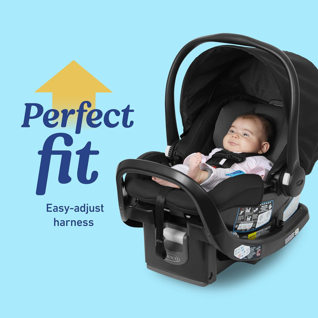 Graco® SnugRide SnugFit Infant Car Seat, Baby Car Seat with Anti Rebound Bar for Extra Safety, No-Rethread Harness, LATCH Equipped Carseat, Baby Essentials, Gift for New Parents, Gotham