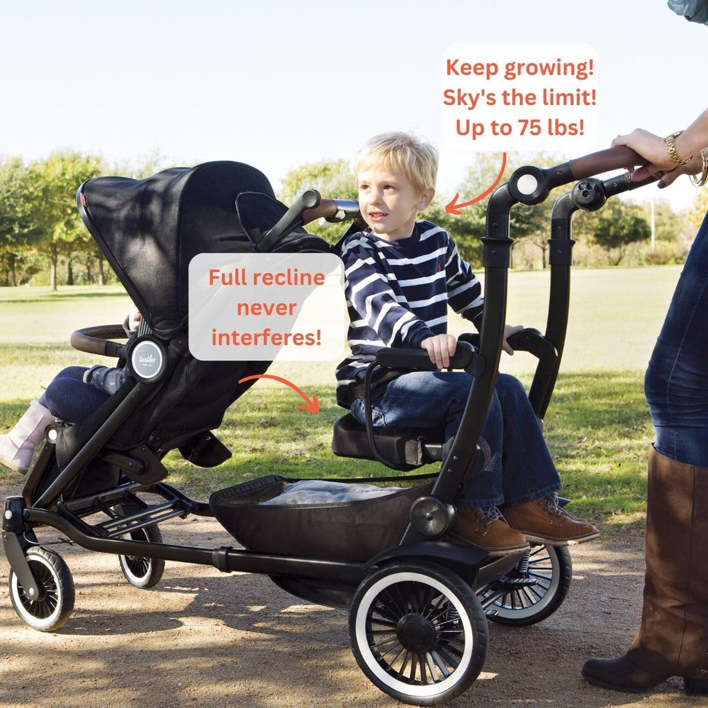 Austlen Entourage 2.0 Sit and Stand Stroller in Black (Also Available in Navy)