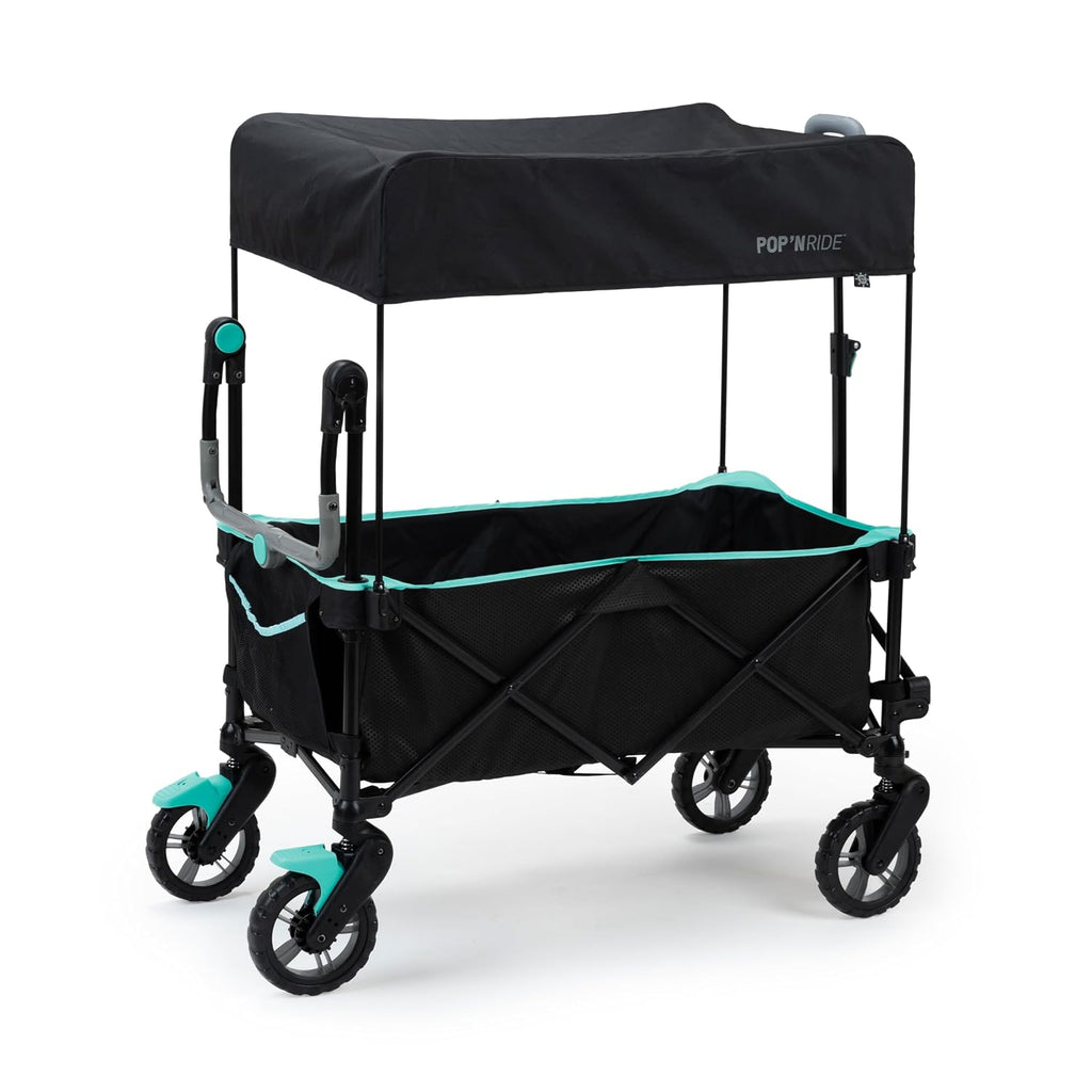 Ingenuity Ingenuity Pop 'N Ride Lightweight Stroller Wagon - Face-to-Face Seats for 2 with 3-Point Harnesses & Sun Canopy